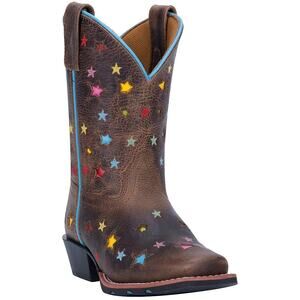 Dan Post Girls' Starlett 9" Star Detail Western Boots Size 3.5D